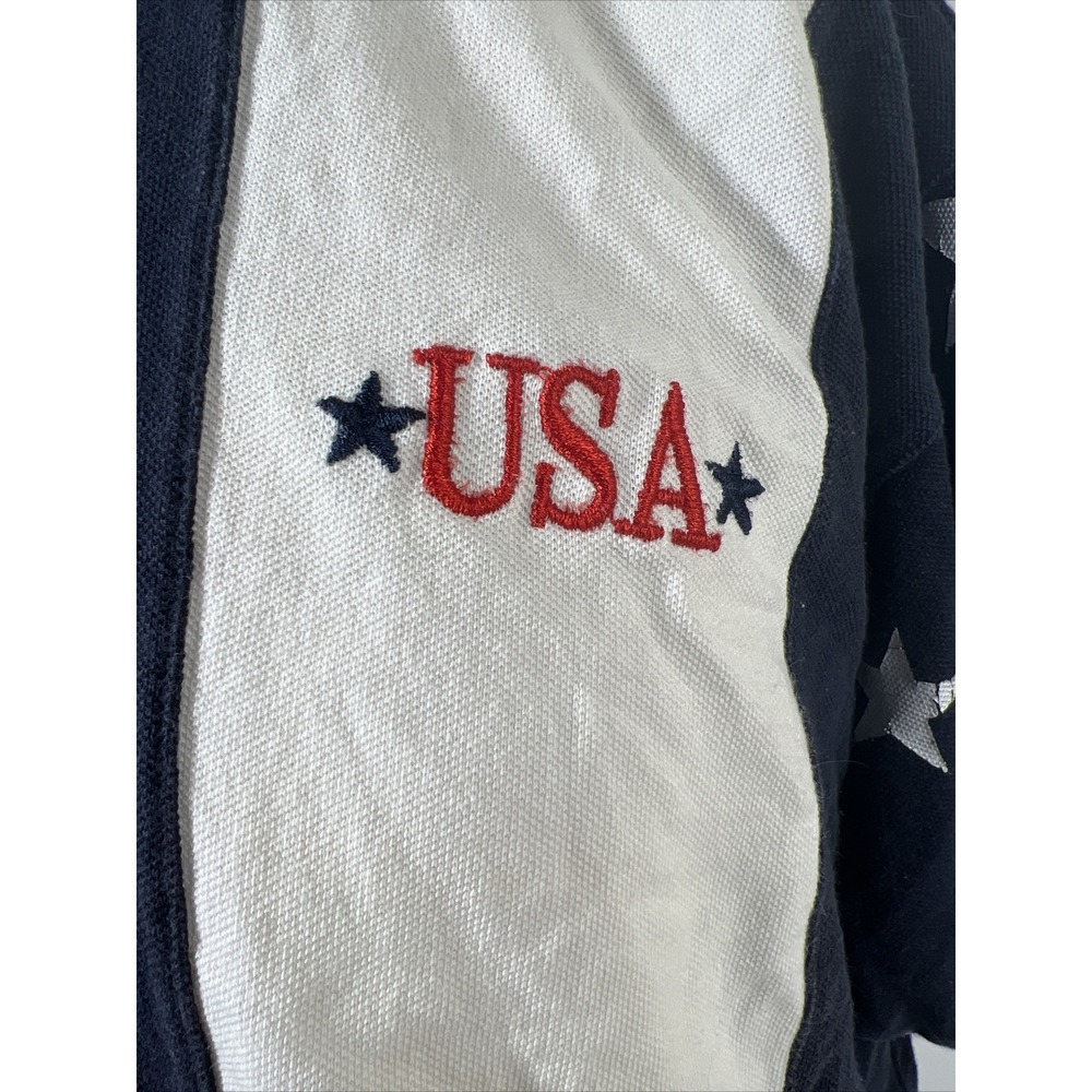 Vintage Time A.M Patriotic USA Polo Collared Short Sleeve Shirt Mens SZ XL - Picture 5 of 15